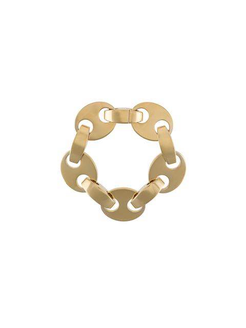 gold-tone disc and clasp bracelet