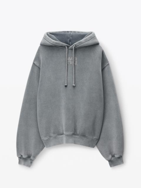 Alexander Wang Logo Hoodie in Structured Terry