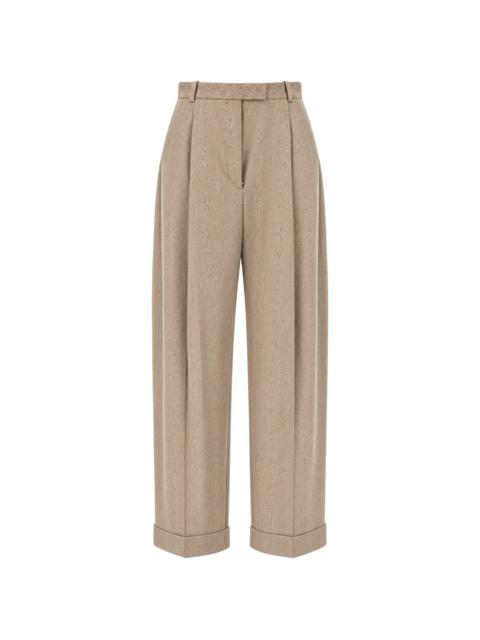 HUGO Tornara relaxed-fit trousers in textured stretch fabric
