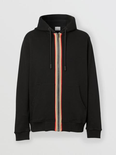 Burberry Icon Stripe Detail Cotton Hooded Top