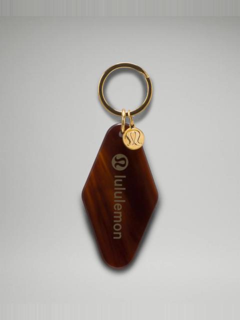 lululemon Diamond-Shaped Hotel Keychain