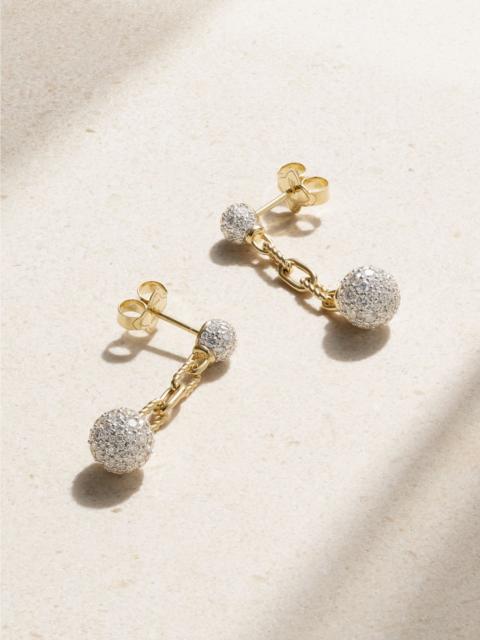 DAVID YURMAN DY Madison® 18-karat gold diamond earrings Gold