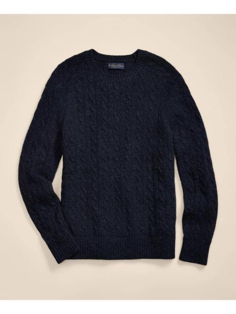Brooks Brothers Shetland Wool Cable Knit Sweater