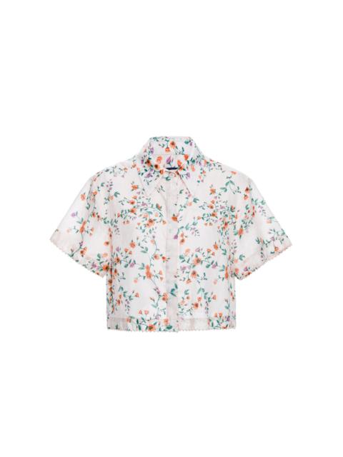 Agua by Agua Bendita Virtuosa Printed Linen Shirt floral