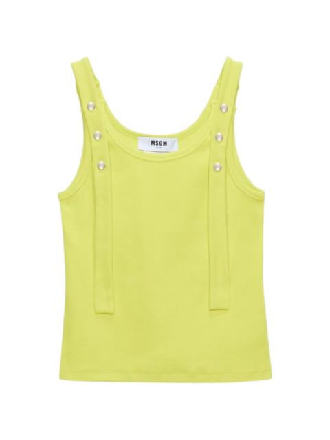 MSGM pearl tie strap top