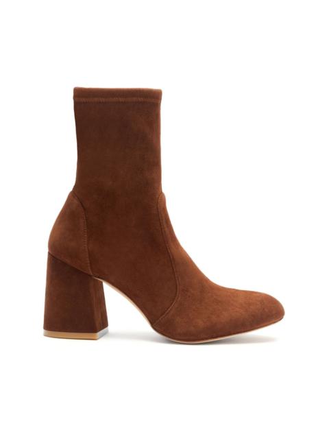 ankle-length suede boots