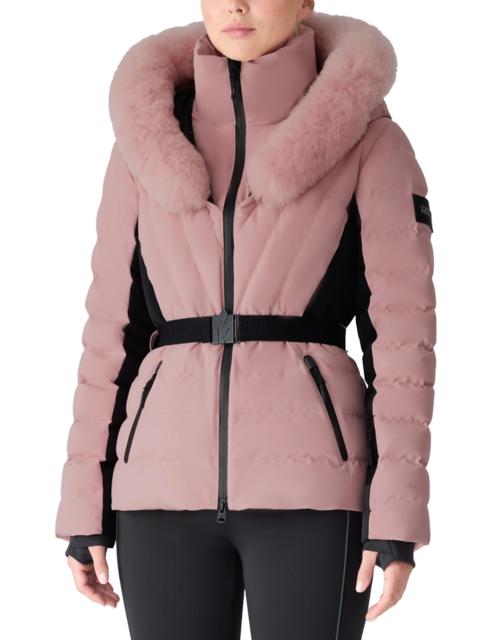 MACKAGE Women's Elita Belted Down Ski Jacket - Blush