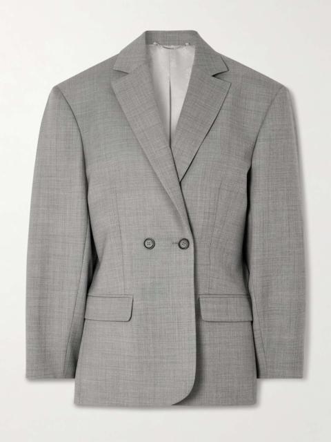 Double-breasted wool-blend blazer