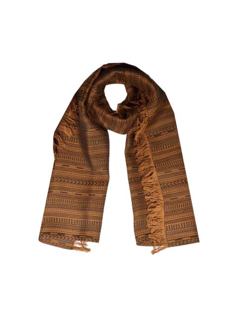 Max Mara fringed patterned scarf