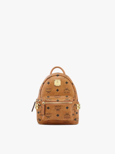 MCM Stark Bebe Boo Side Studs Backpack in Visetos