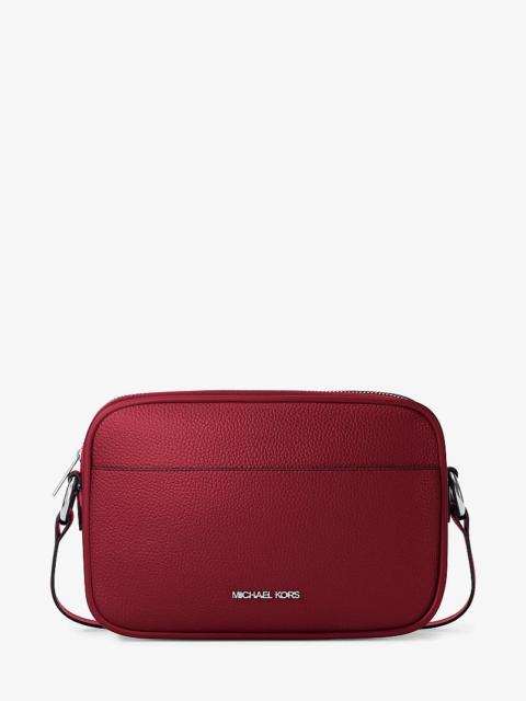 MICHAEL KORS Jet Set Large Pebbled Leather Camera Crossbody Bag