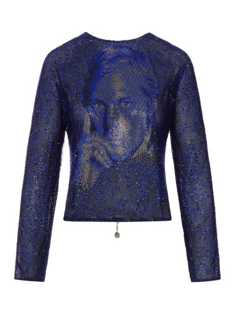 GIORGIO ARMANI TOP COMPLETELY COVERED WITH RHINESTONE
