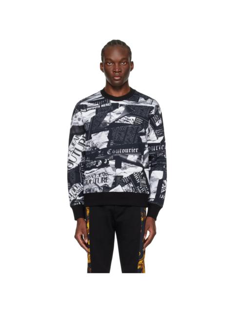 VERSACE JEANS COUTURE Black Magazine Sweatshirt