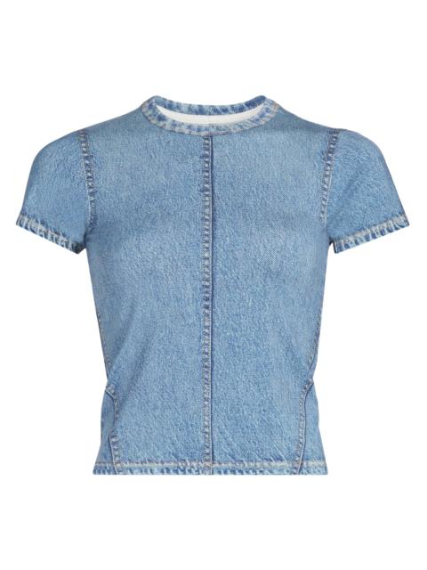 rag & bone Women's rb Miramar Denim-Print T-Shirt - Minetta