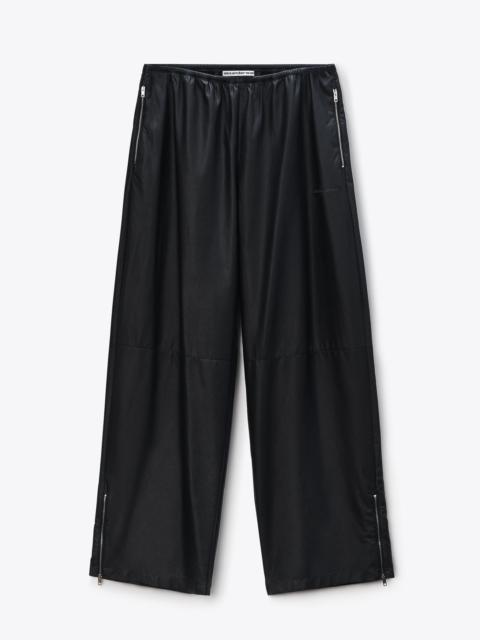 Alexander Wang Unisex Track Pant Paper in Leather Mid-Rise