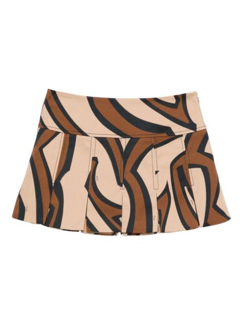 PUCCI graphic-print pleated mini skirt