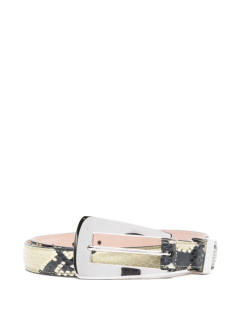 Khaite Lucca Embossed Python Belt