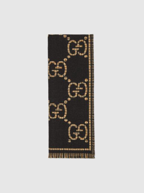 GUCCI GG wool scarf
