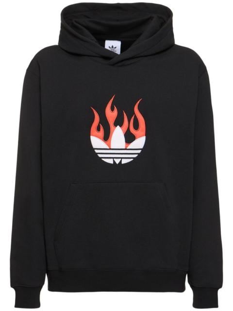 adidas Originals Flames cotton hoodie