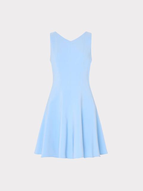 MILLY Sleeveless Stretch Cady Fit And Flare