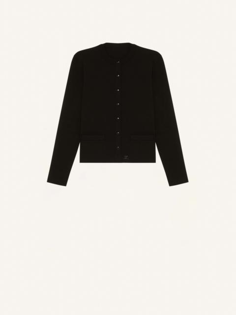 courrèges WOOL KNIT CARDIGAN