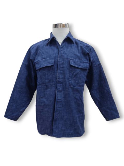 Other Designers Japanese Brand - Vintage Japanese Buttons Up Indigo Denim Workers Jacket