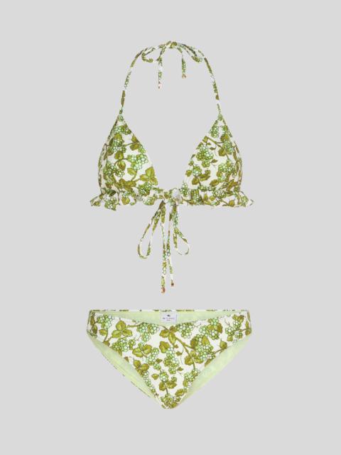 Etro TRIANGLE BIKINI WITH RUCHES