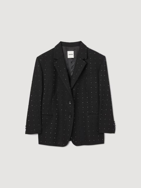 Sandro Rhinestone suit jacket