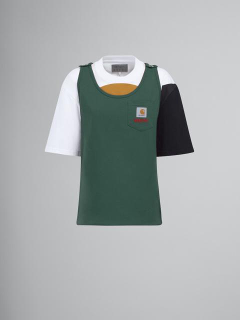 Marni MARNI X CARHARTT WIP - GREEN LOGO T-SHIRT