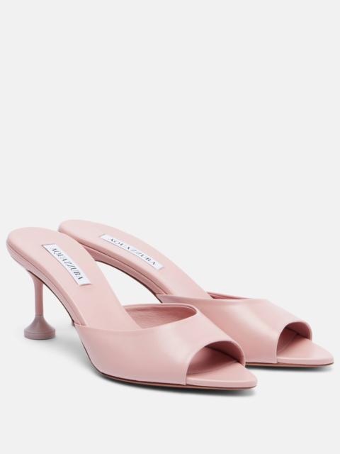 AQUAZZURA Bisous 65 leather mules