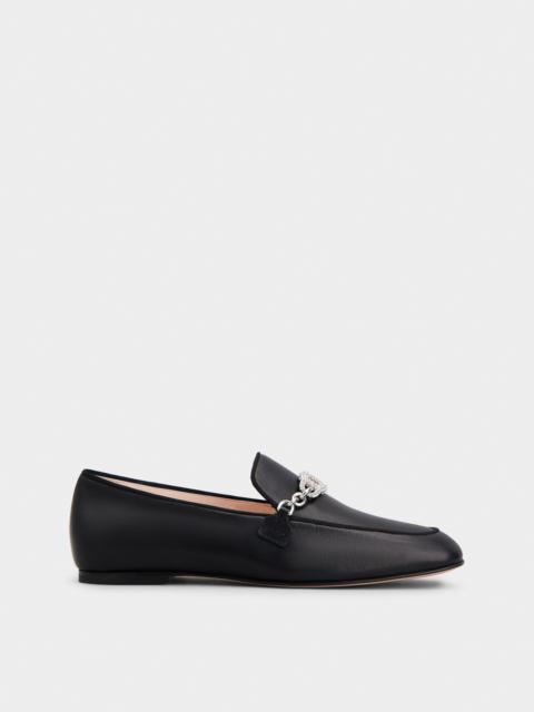 Roger Vivier Strass Chain Loafers in Leather