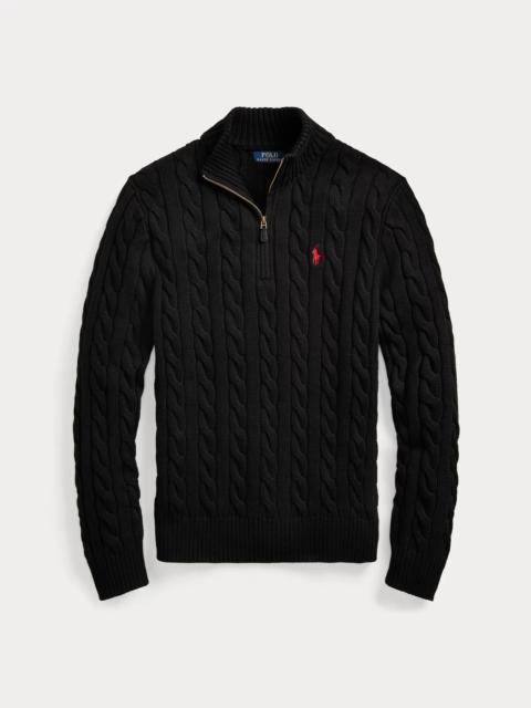 Polo Ralph Lauren Cable-Knit Cotton Quarter-Zip Sweater