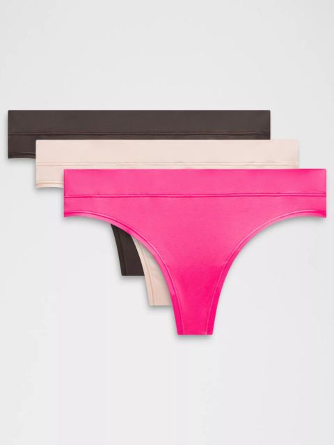 lululemon UnderEase Mid-Rise Thong Underwear *3 Pack
