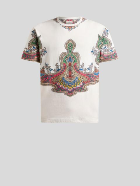 Etro COTTON T-SHIRT WITH PLACED POCKET-SQUARE PAISLEY PRINT