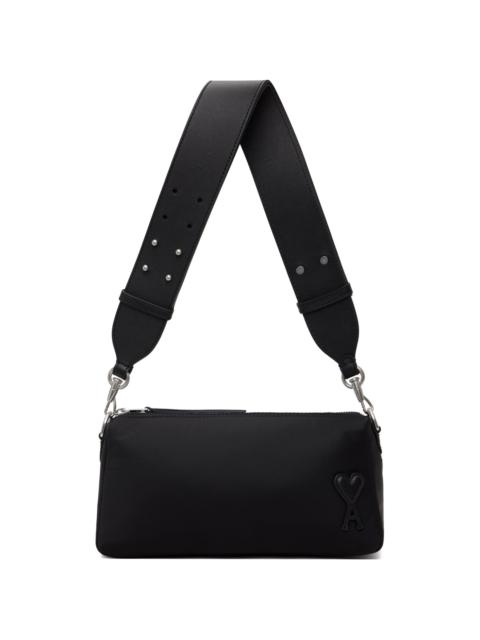 AMI Paris Black Nylon Marcel Bag