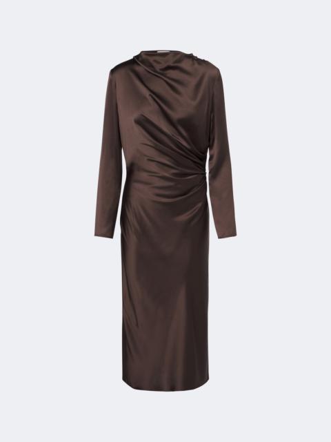 Loulou de Saison Fabio draped satin midi dress