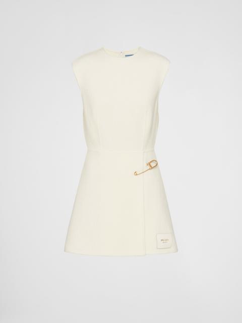 Washed twill minidress with safety pin