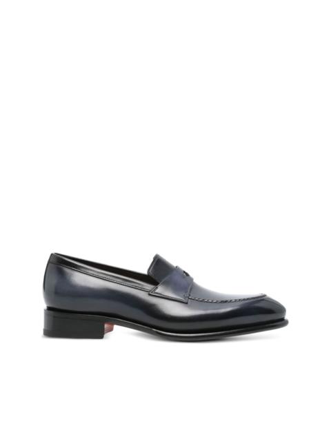 Santoni leather loafers