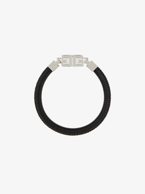 Givenchy G CUBE BRACELET IN LEATHER AND METAL