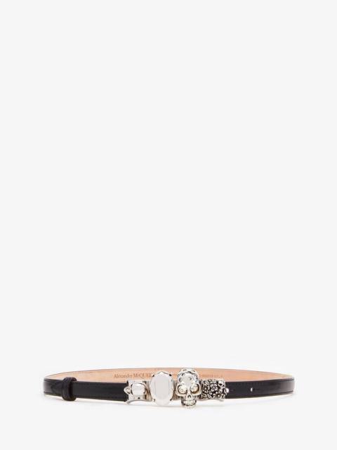 Alexander McQueen Women's The Knuckle Belt in Black, alexandermcqueen