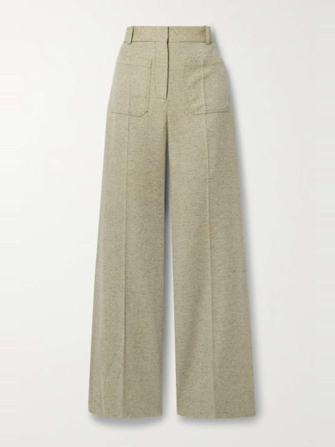 Alina wool-blend twill wide-leg pants