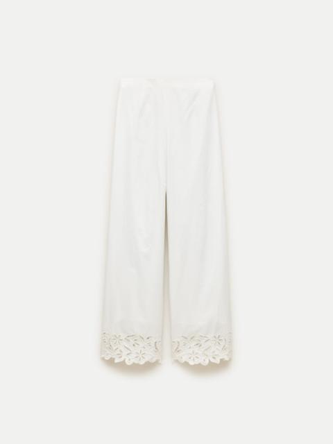 J.CREW Rori embroidered-hem pant