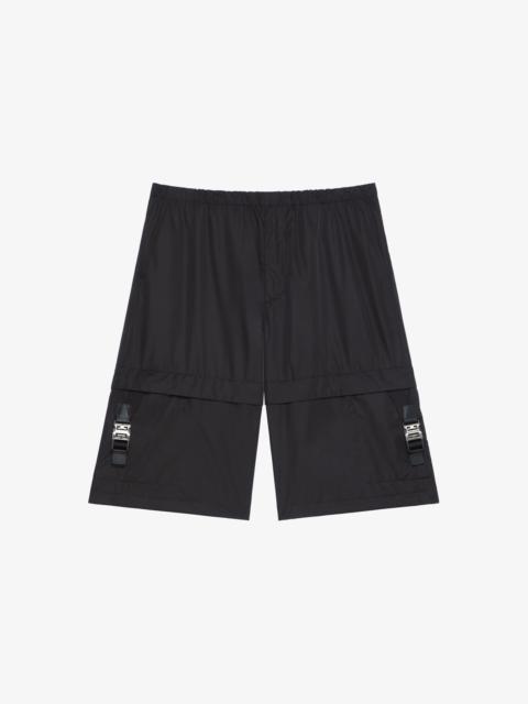 Givenchy CARGO BERMUDA SHORTS IN TECHNICAL FABRIC WITH BUCKLES
