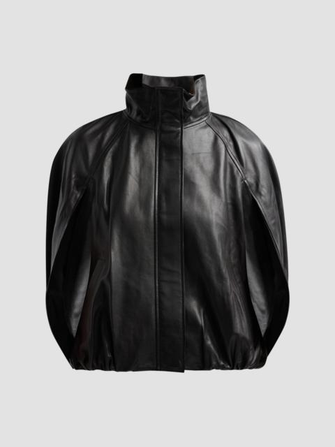SIMKHAI Women's Jada Leather Cape Jacket - Black
