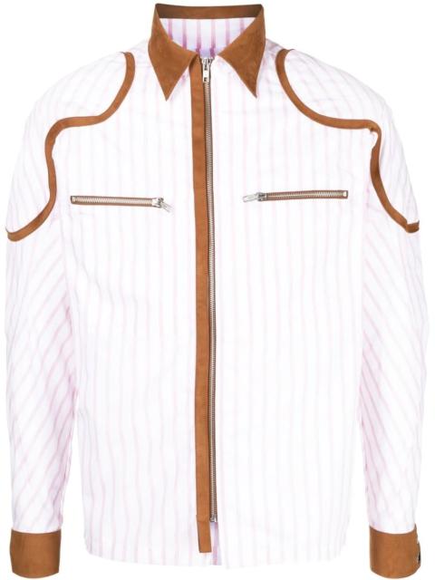 GmbH patch-detail striped shirts
