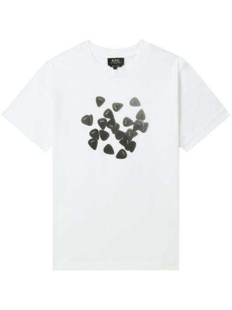 A.P.C. A.P.C. Musique Plectrum 그래픽 티셔츠