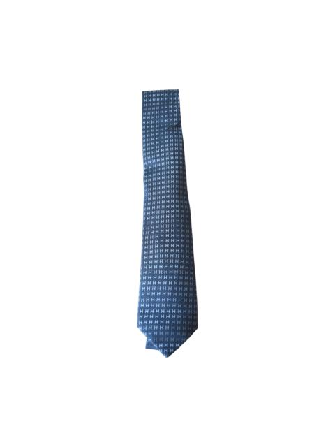 Hermès Hermes Cravate Faconnee Bico Tie Marine