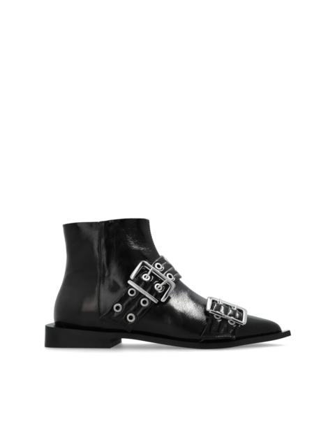 GANNI eyelet-detailing ankle boots