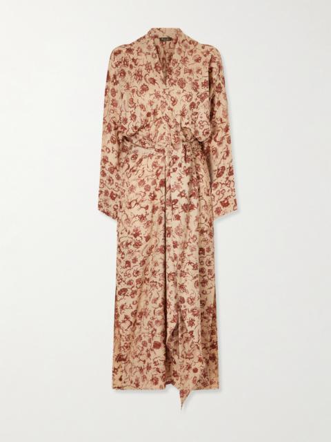 Loro Piana Laura Floral-print Silk Midi Dress