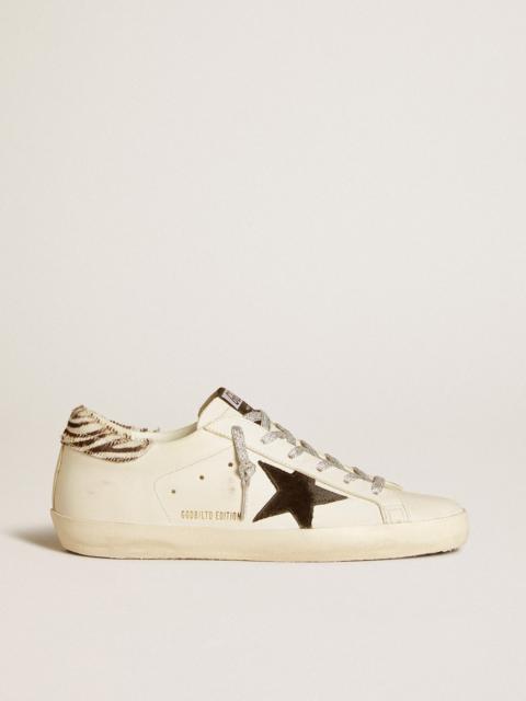 Women’s Super-Star with suede star and in pony skin heel tab